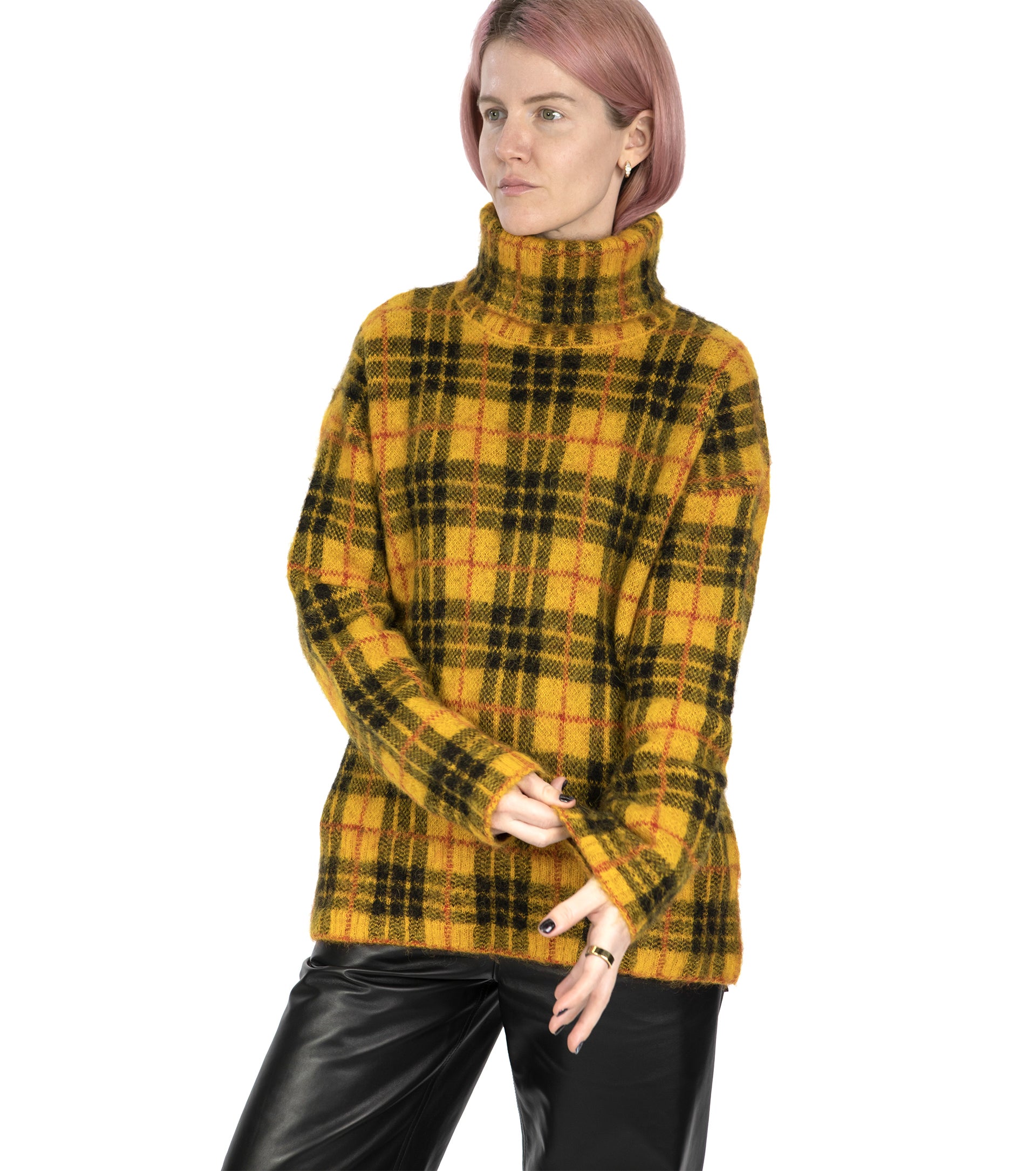 Plaid turtleneck discount