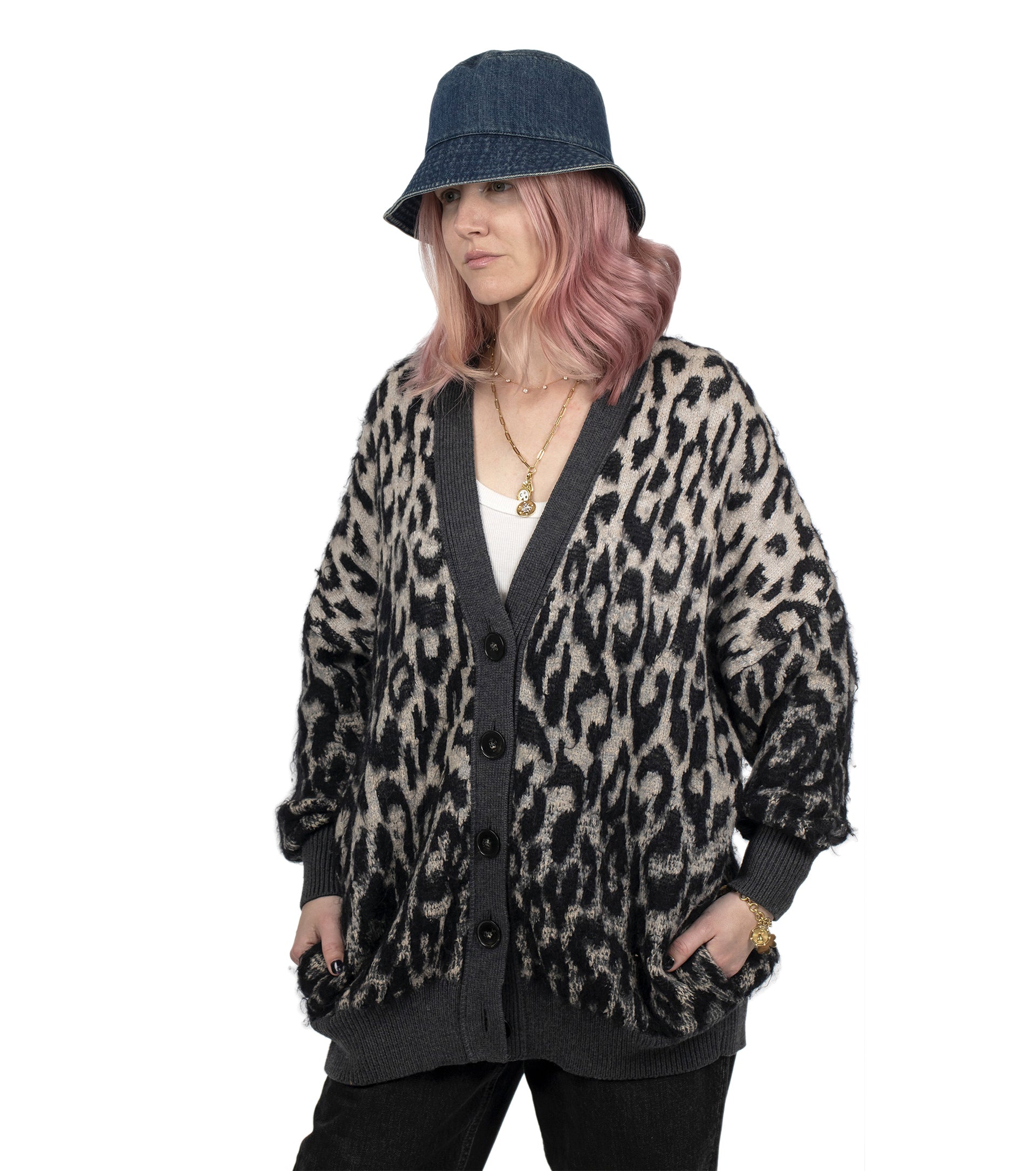 Brushed 2025 leopard cardigan